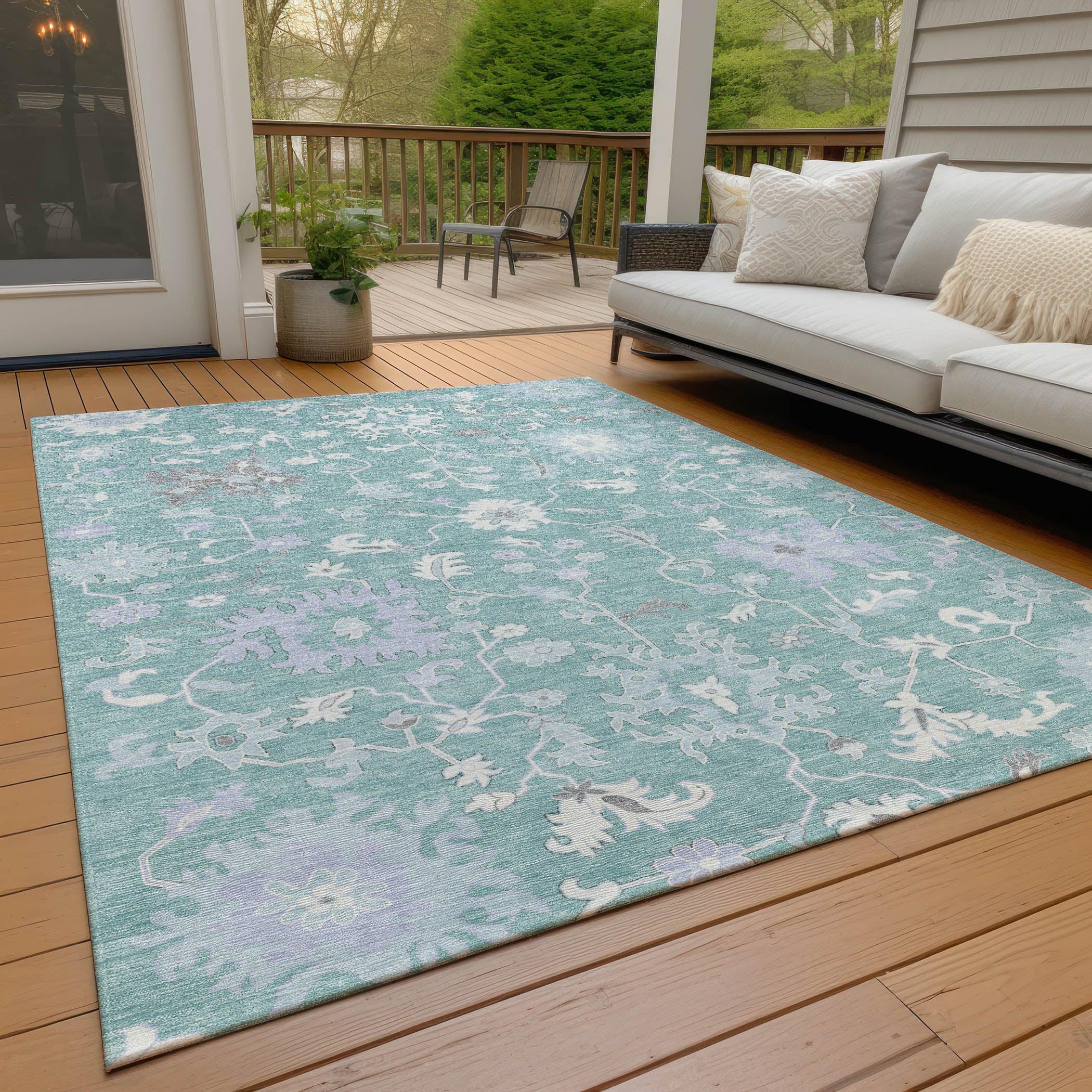 Addison Rugs Taelius Blue Washable Indoor-Outdoor Rug
