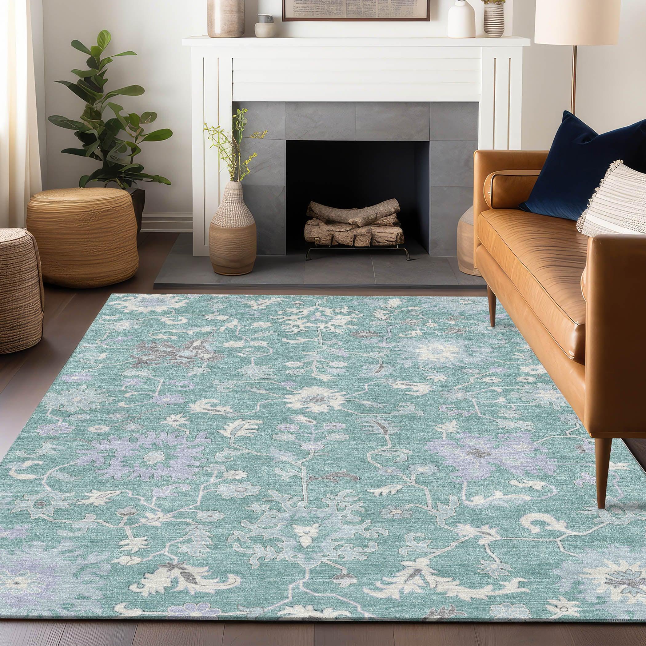 Addison Rugs Taelius Blue Washable Indoor-Outdoor Rug