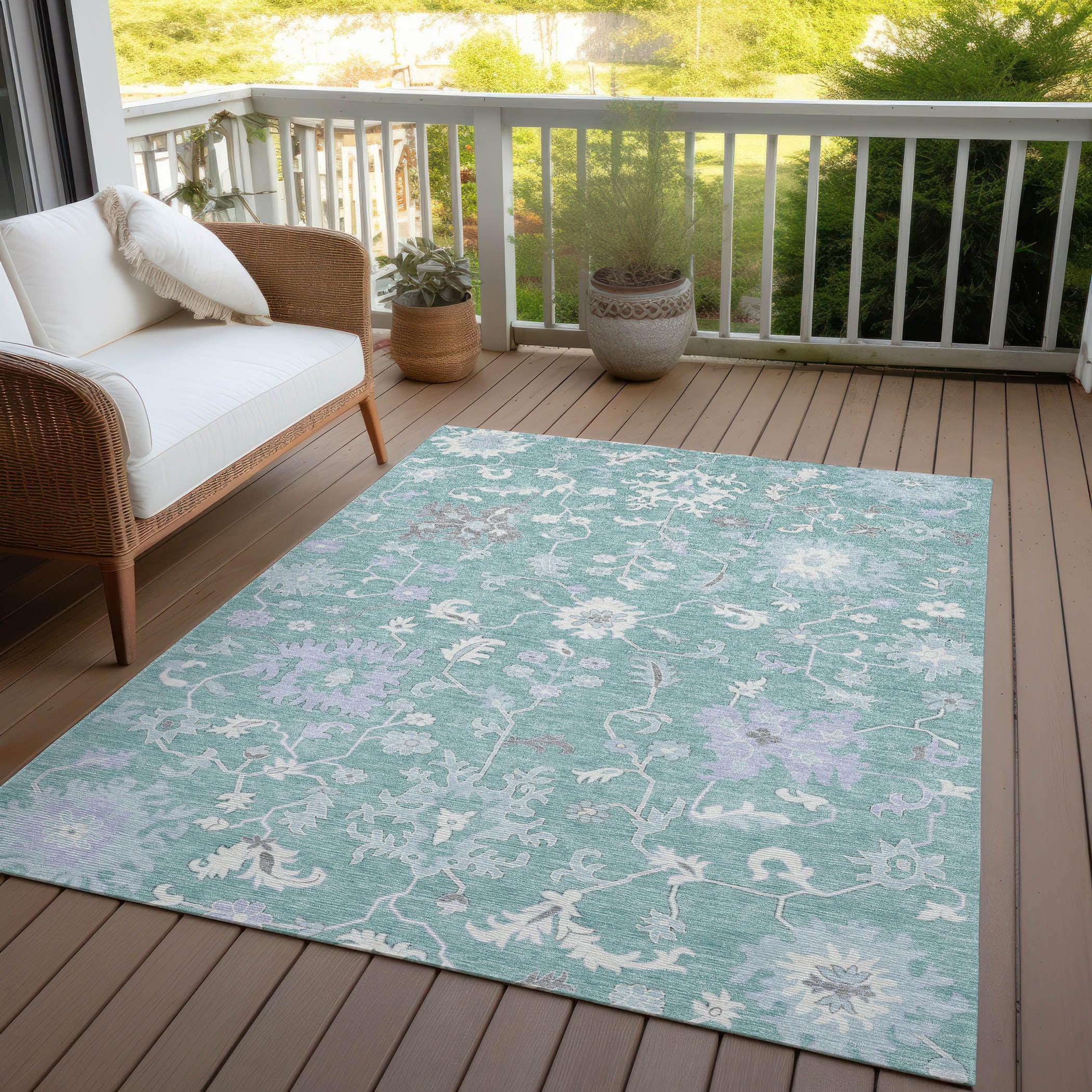 Addison Rugs Taelius Blue Washable Indoor-Outdoor Rug