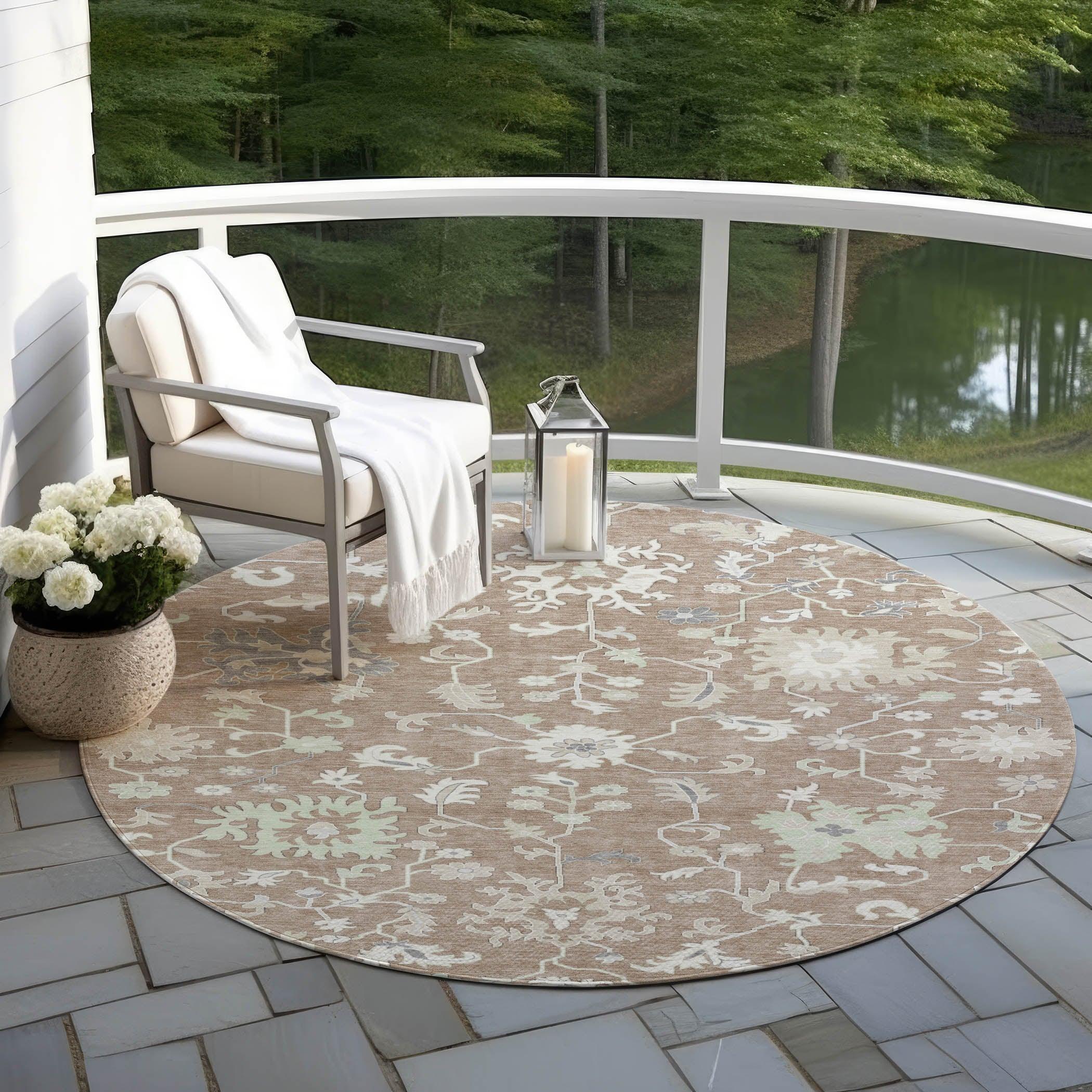 Addison Rugs Taelius Brown Washable Indoor-Outdoor Rug