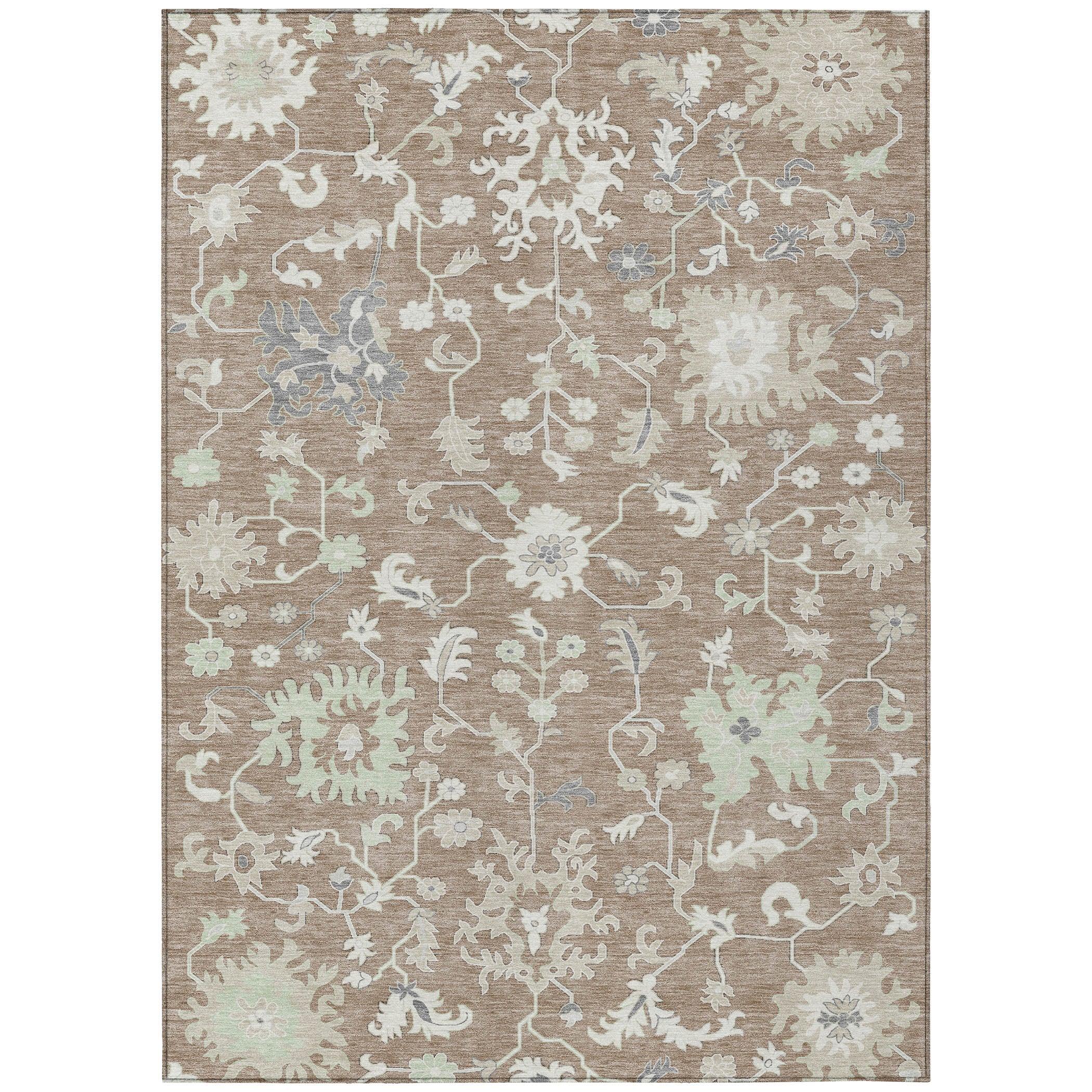 Addison Rugs Taelius Brown Washable Indoor-Outdoor Rug