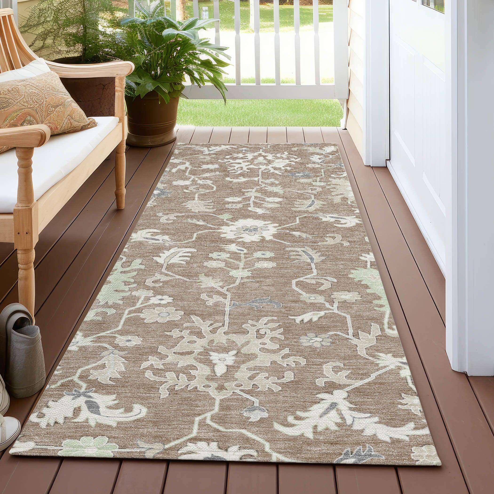 Addison Rugs Taelius Brown Washable Indoor-Outdoor Rug