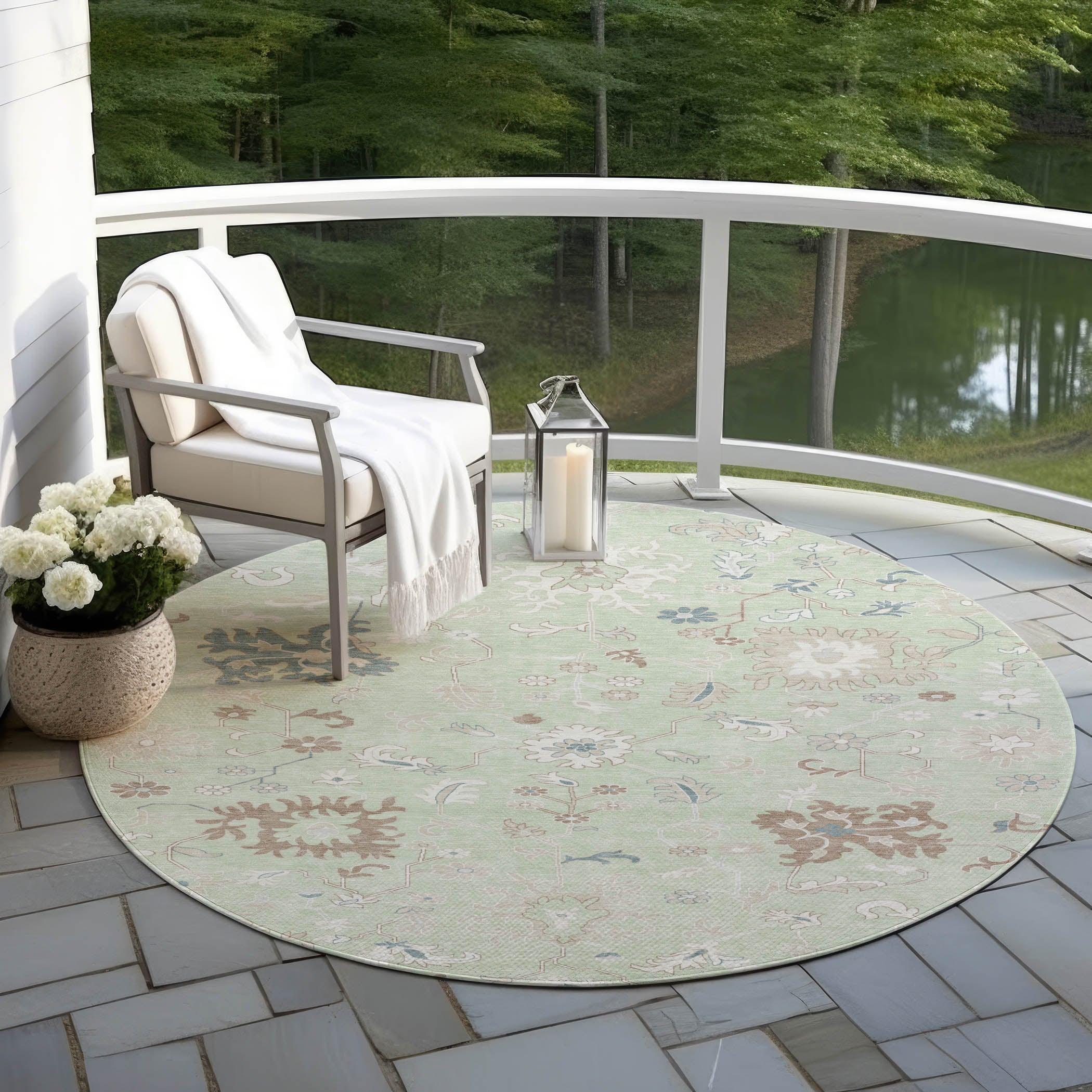 Addison Rugs Taelius Green Washable Indoor-Outdoor Rug