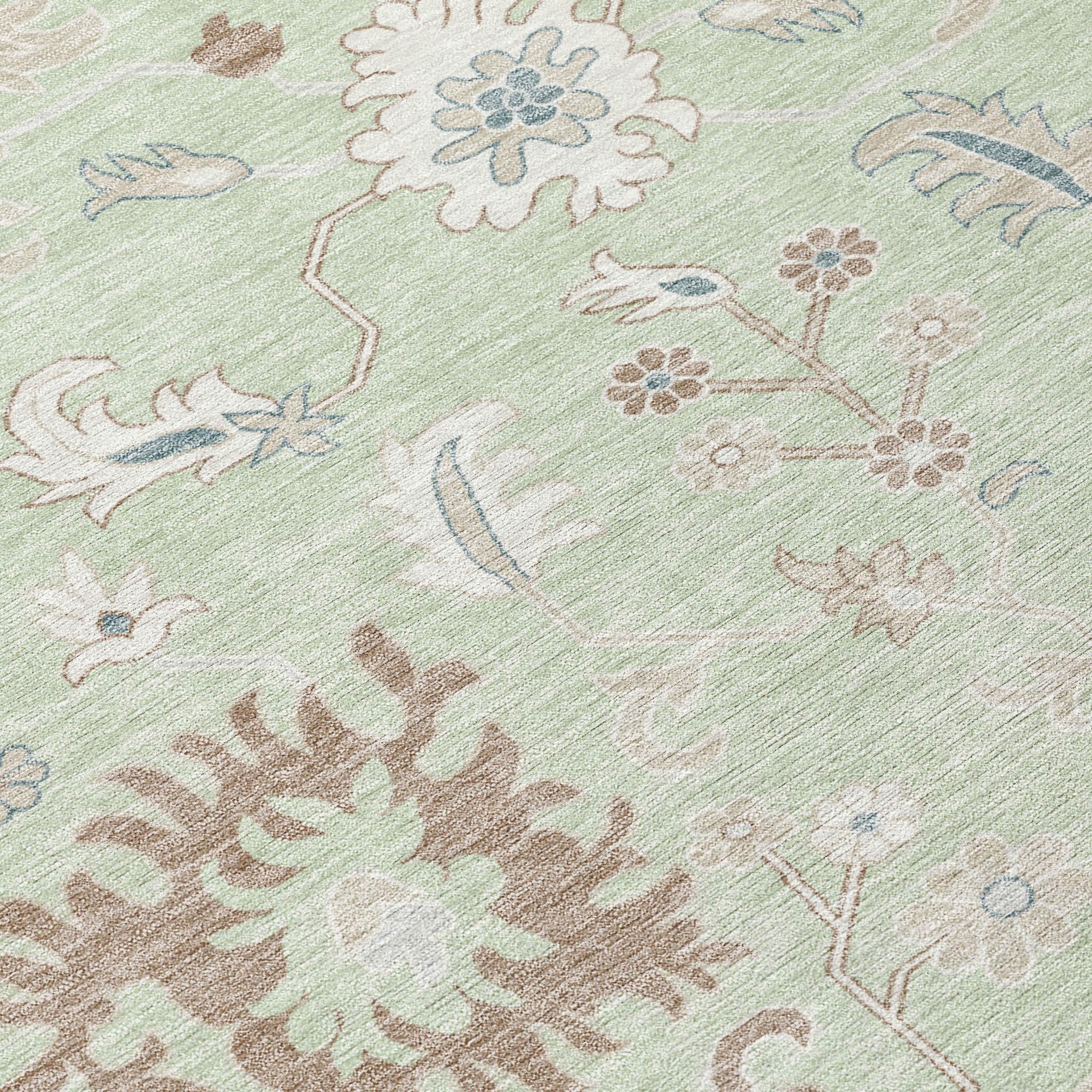 Addison Rugs Taelius Green Washable Indoor-Outdoor Rug