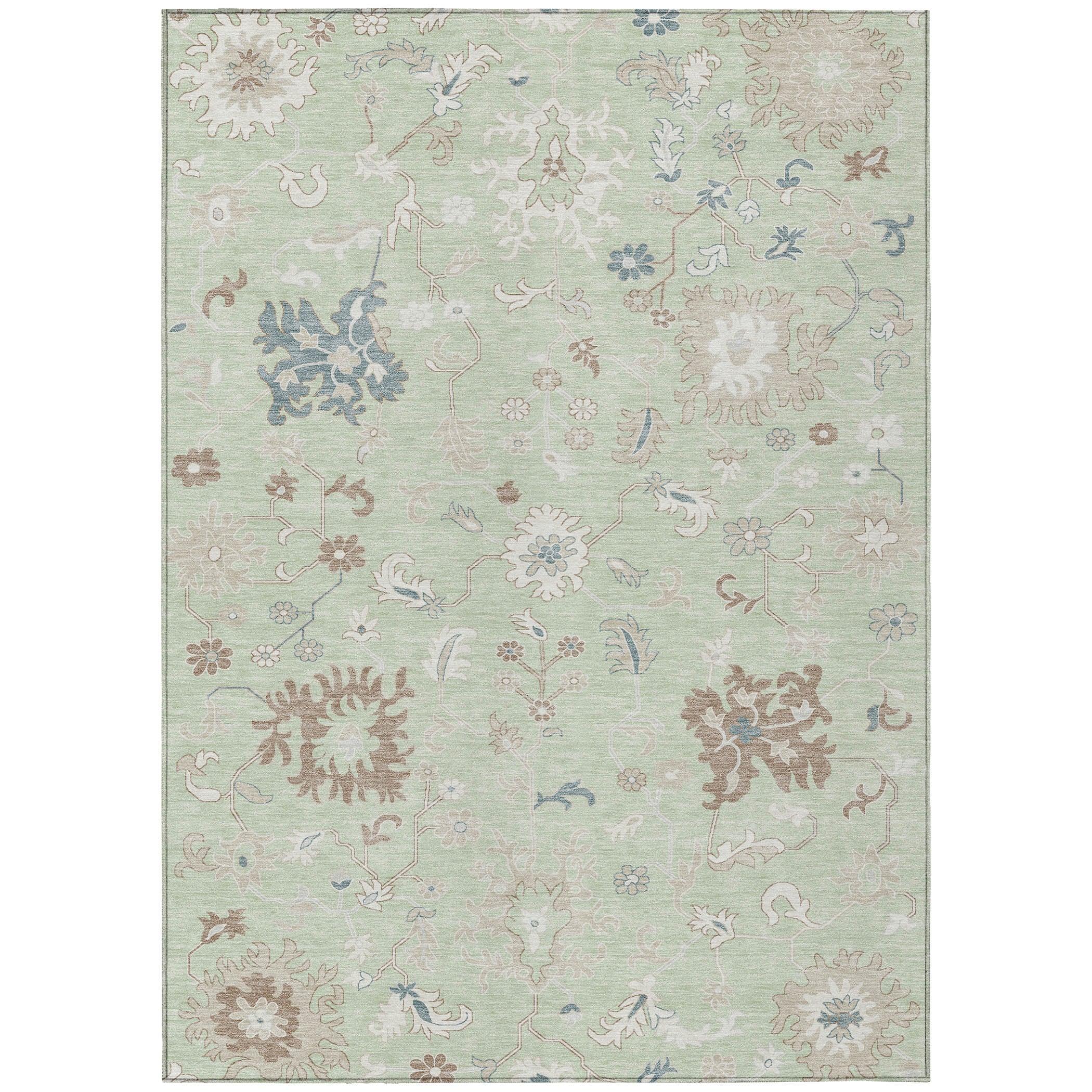 Addison Rugs Taelius Green Washable Indoor-Outdoor Rug