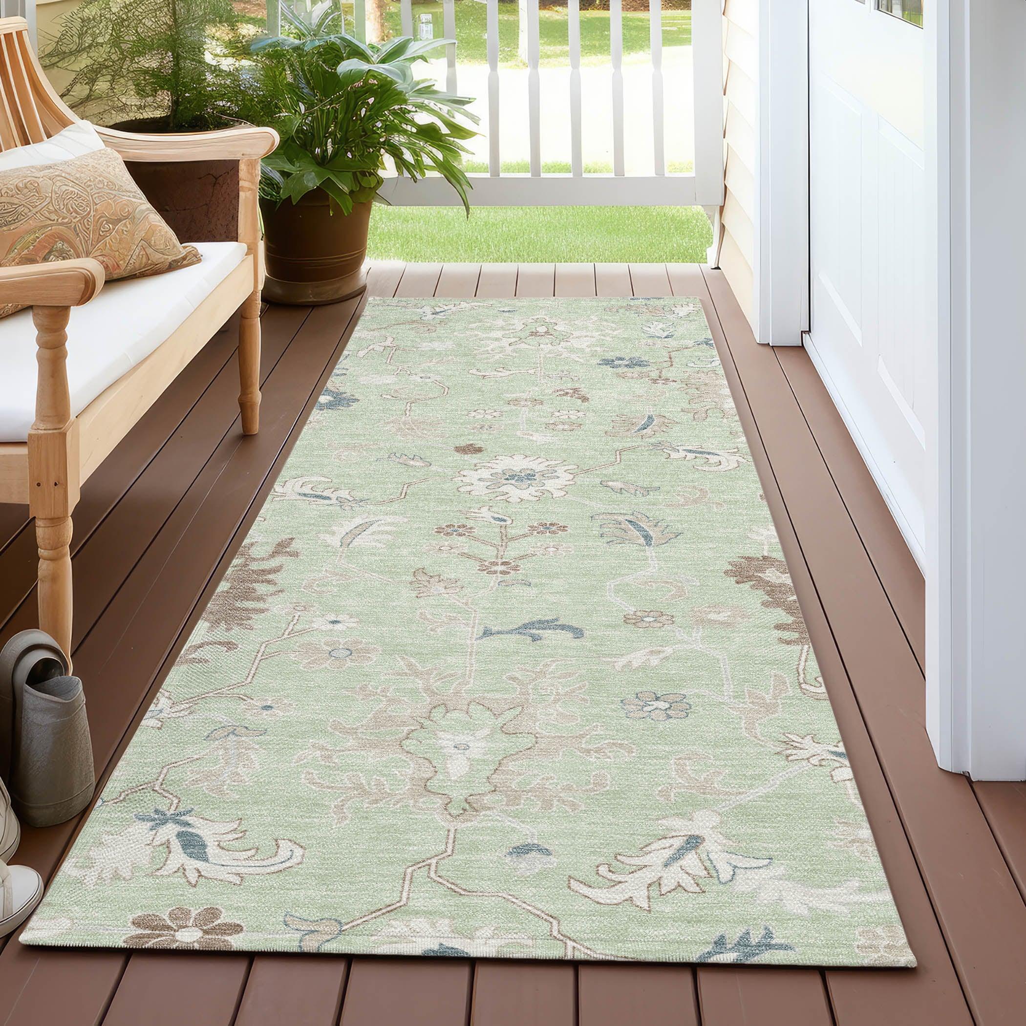 Addison Rugs Taelius Green Washable Indoor-Outdoor Rug