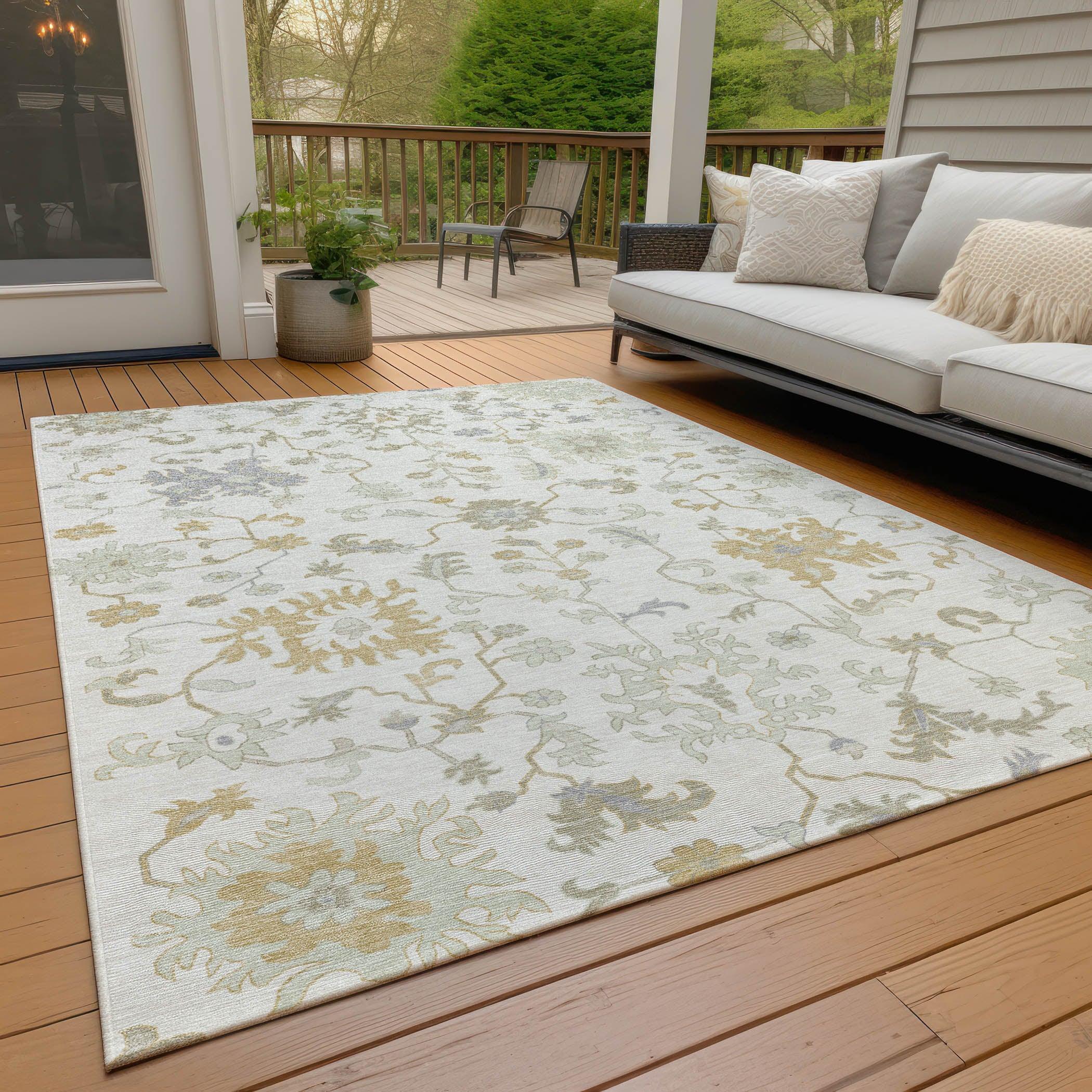 Addison Rugs Taelius Ivory Washable Indoor-Outdoor Rug