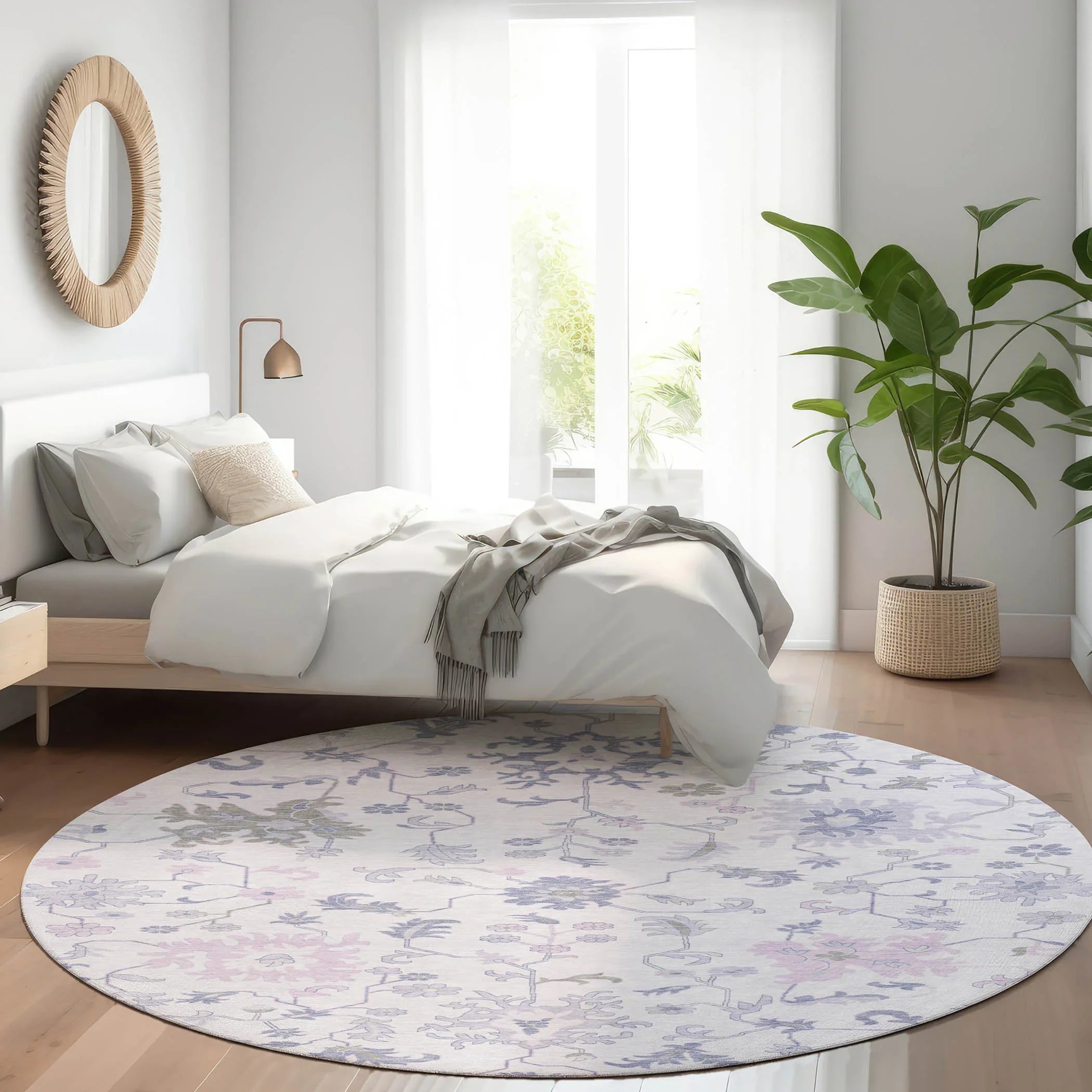 Addison Rugs Taelius Purple Washable Indoor-Outdoor Rug