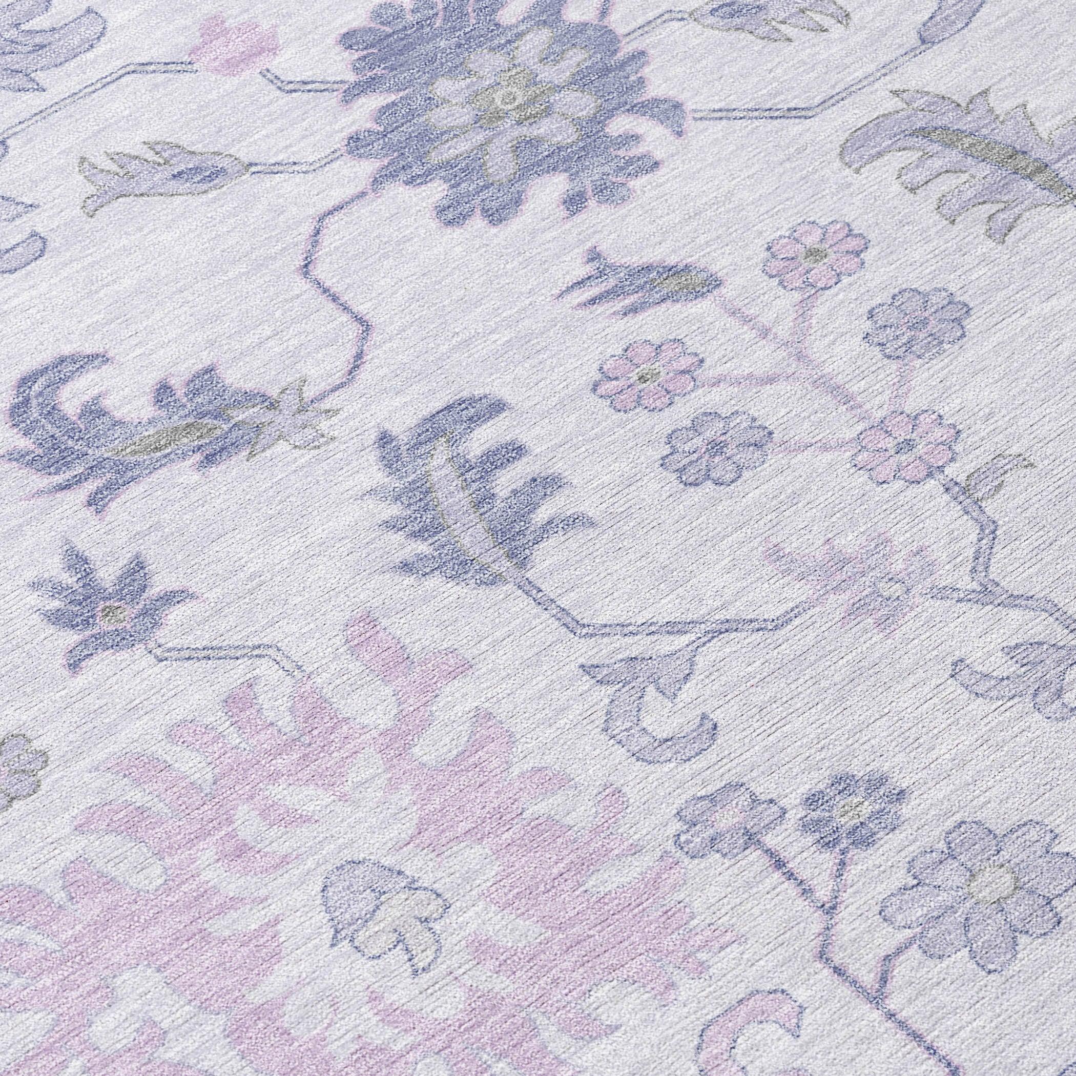 Addison Rugs Taelius Purple Washable Indoor-Outdoor Rug