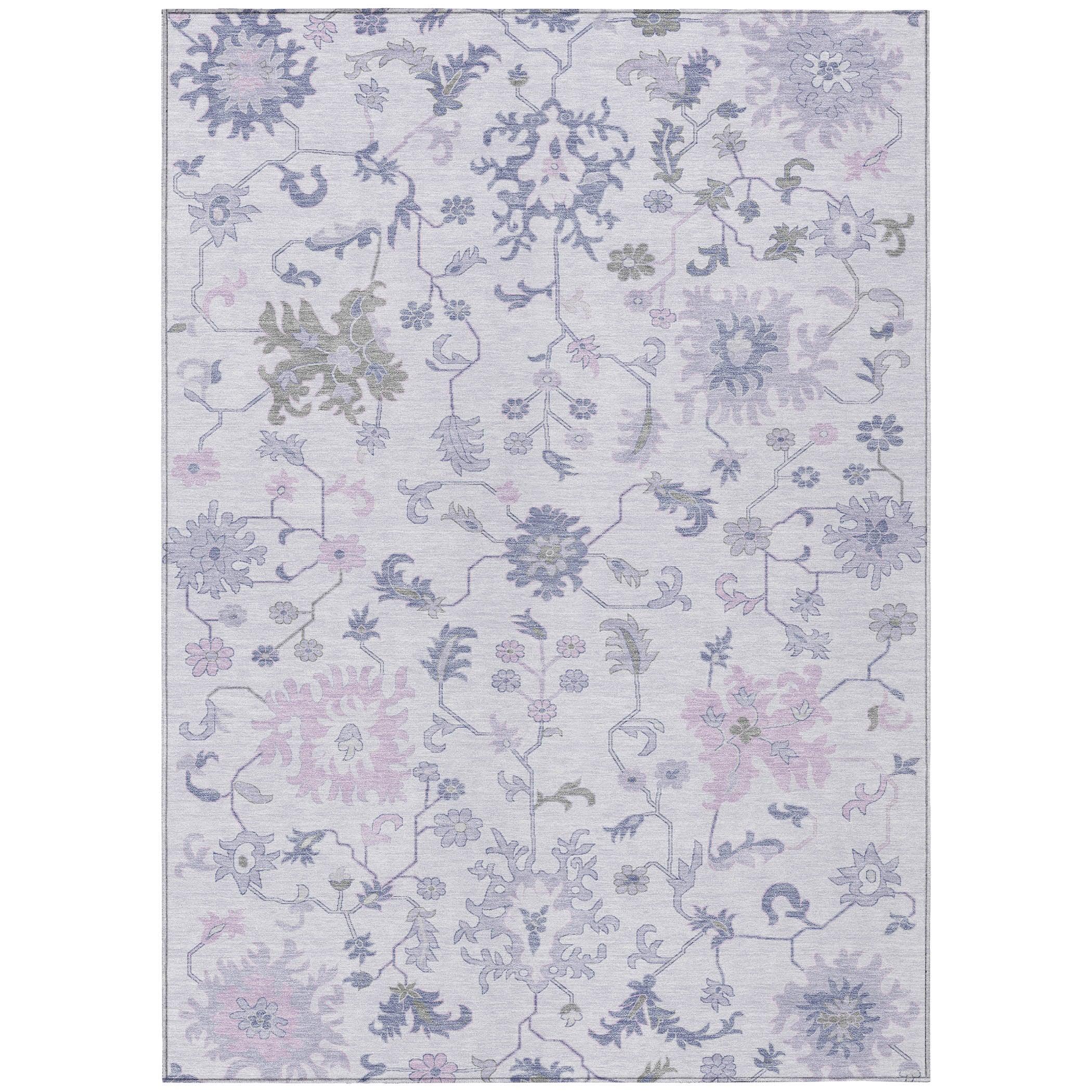 Addison Rugs Taelius Purple Washable Indoor-Outdoor Rug