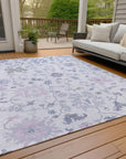 Addison Rugs Taelius Purple Washable Indoor-Outdoor Rug