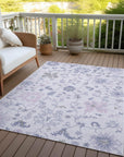 Addison Rugs Taelius Purple Washable Indoor-Outdoor Rug