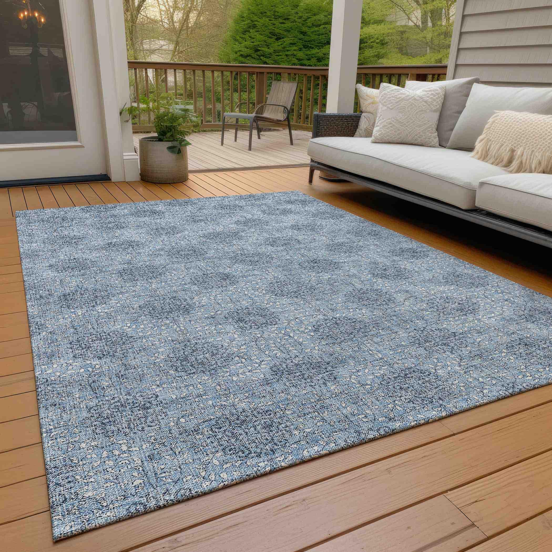 Addison Rugs Taelora Blue Washable Indoor-Outdoor Rug