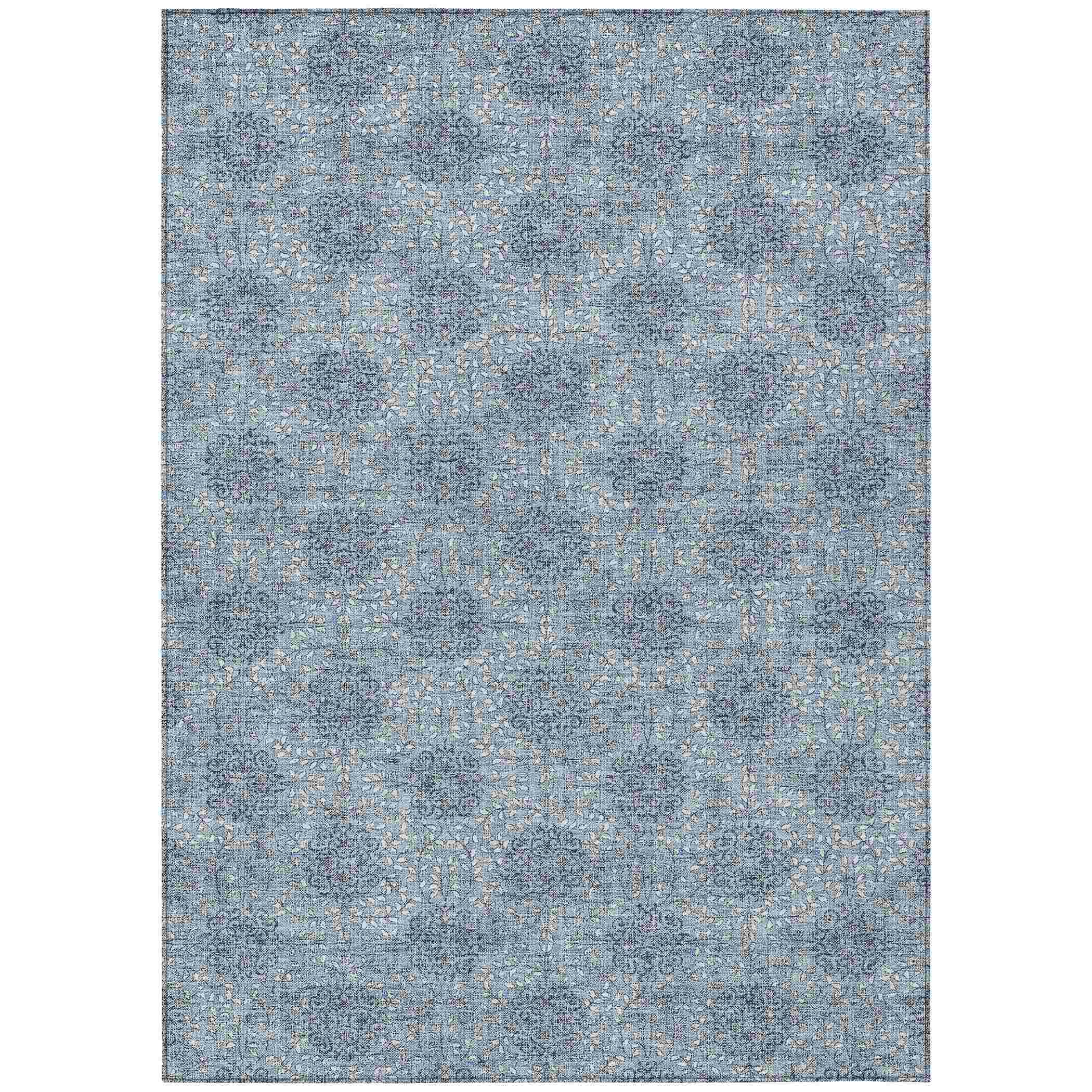 Addison Rugs Taelora Blue Washable Indoor-Outdoor Rug