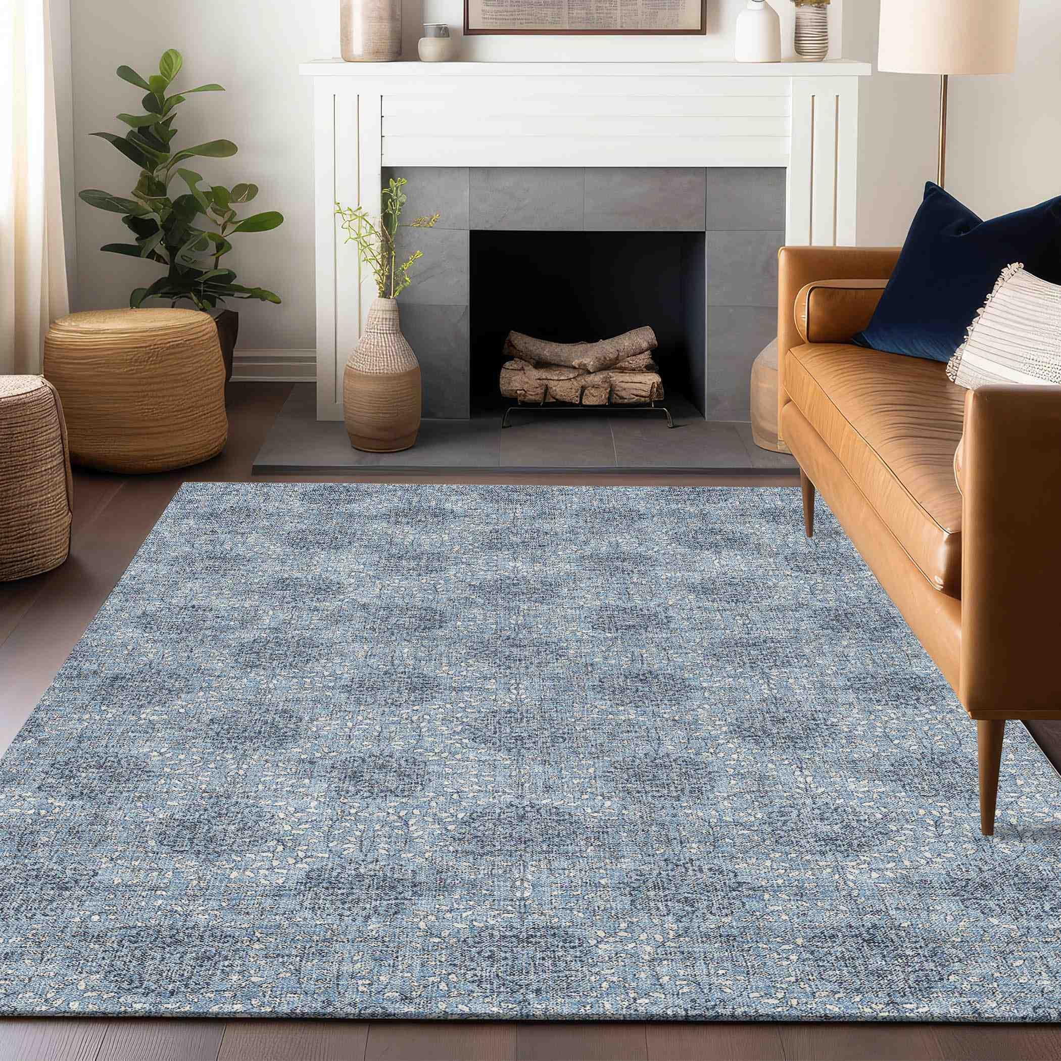 Addison Rugs Taelora Blue Washable Indoor-Outdoor Rug