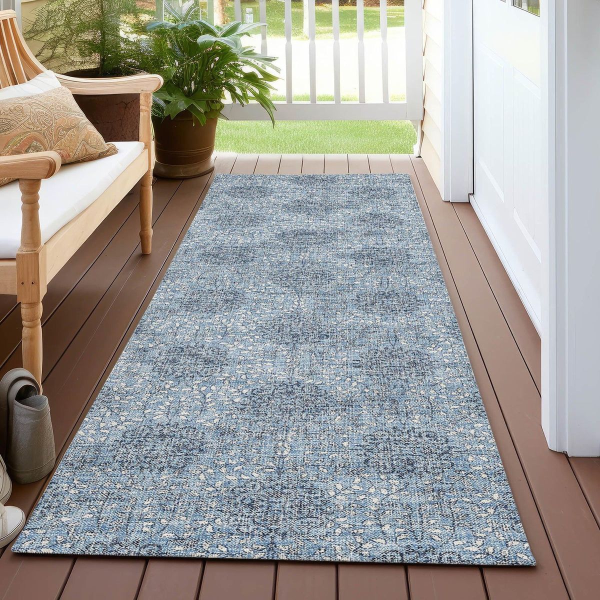 Addison Rugs Taelora Blue Washable Indoor-Outdoor Rug
