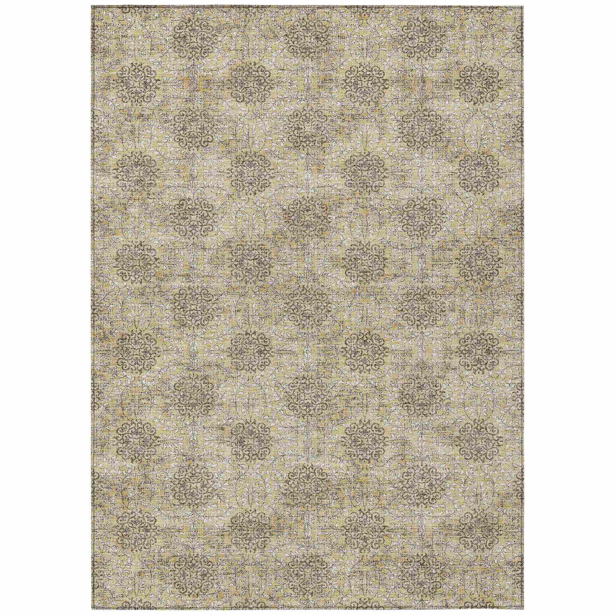 Addison Rugs Taelora Gold Washable Indoor-Outdoor Rug