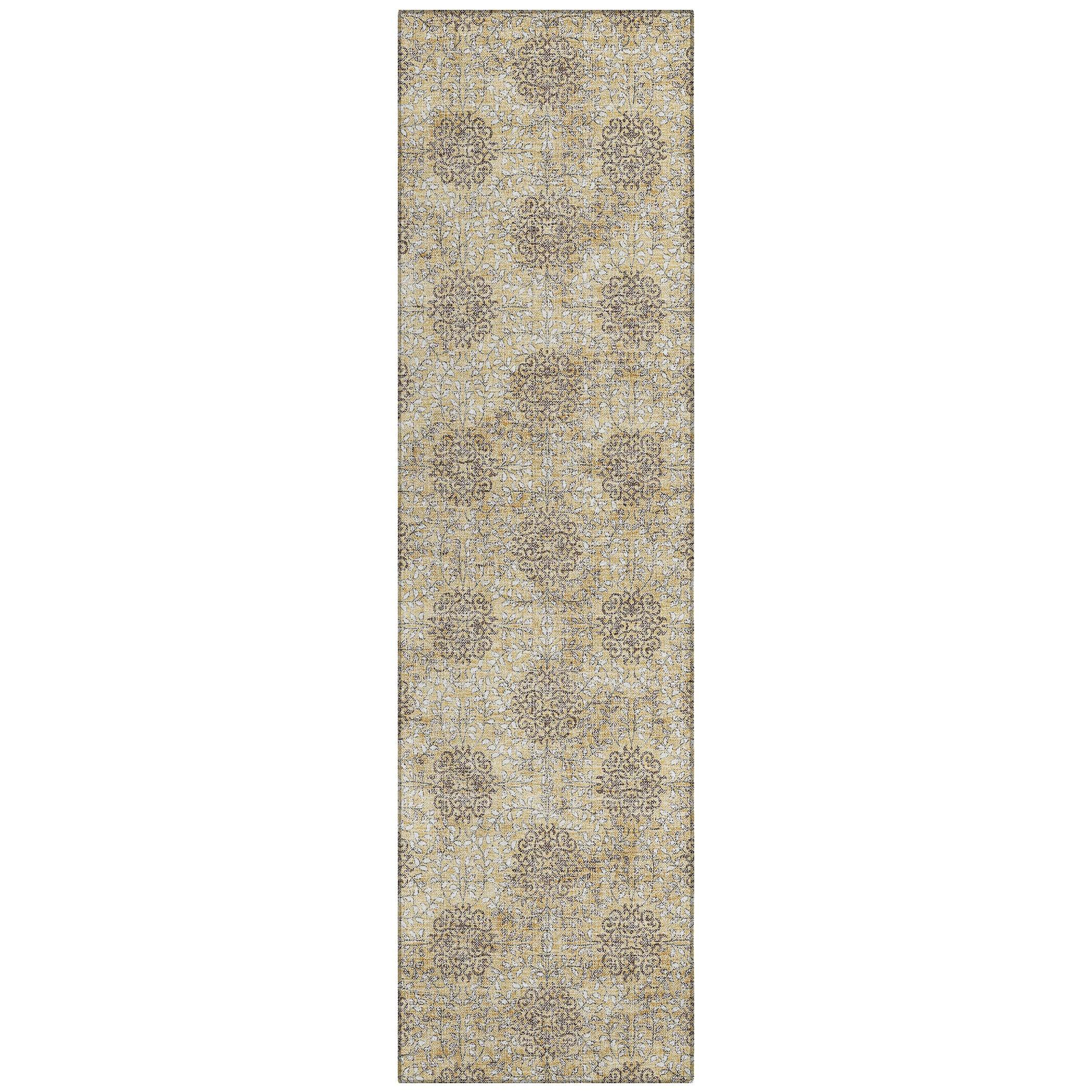 Addison Rugs Taelora Gold Washable Indoor-Outdoor Rug