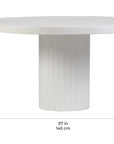 Tama Round Dining Table - Ivory White Outdoor Dining Table