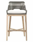 Tapestry Outdoor Barstool Flat Rope Sustainable Teak-Outdoor Bar Stools-Essentials For Living-LOOMLAN