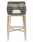 Tapestry Outdoor Barstool Flat Rope Sustainable Teak-Outdoor Bar Stools-Essentials For Living-LOOMLAN