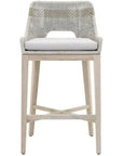 Tapestry Outdoor Barstool Rope & Teak-Outdoor Bar Stools-Essentials For Living-LOOMLAN