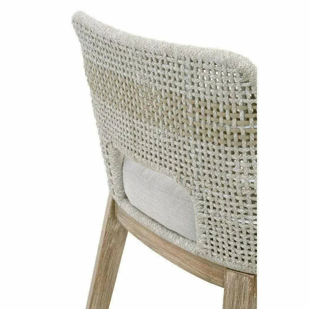 Tapestry Outdoor Barstool Rope &amp; Teak-Outdoor Bar Stools-Essentials For Living-LOOMLAN