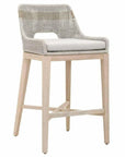 Tapestry Outdoor Barstool Rope & Teak-Outdoor Bar Stools-Essentials For Living-LOOMLAN