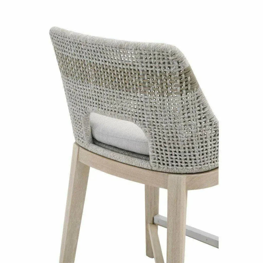 Tapestry Outdoor Counter Stool Rope &amp; Teak-Outdoor Counter Stools-Essentials For Living-LOOMLAN