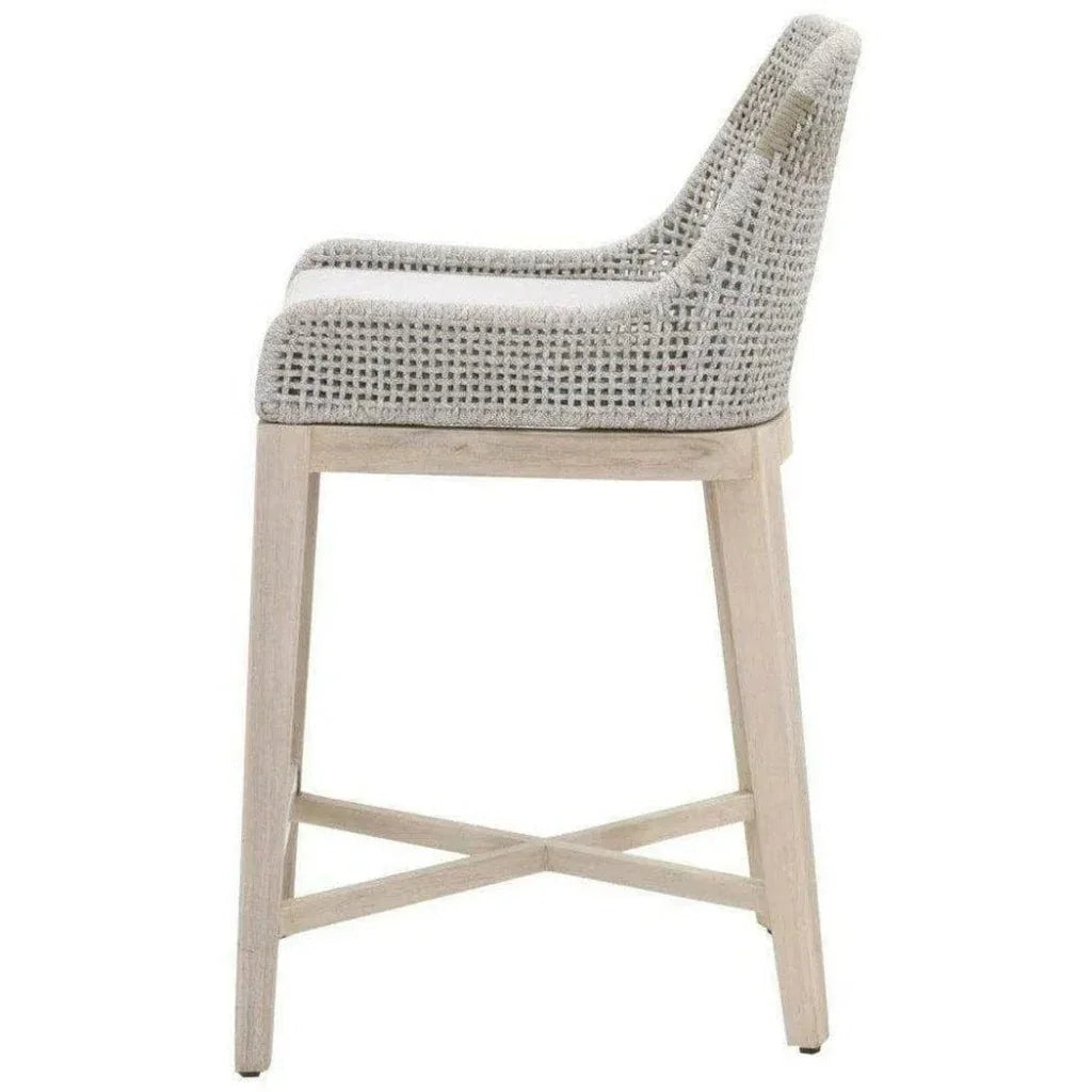 Tapestry Outdoor Counter Stool Rope &amp; Teak-Outdoor Counter Stools-Essentials For Living-LOOMLAN