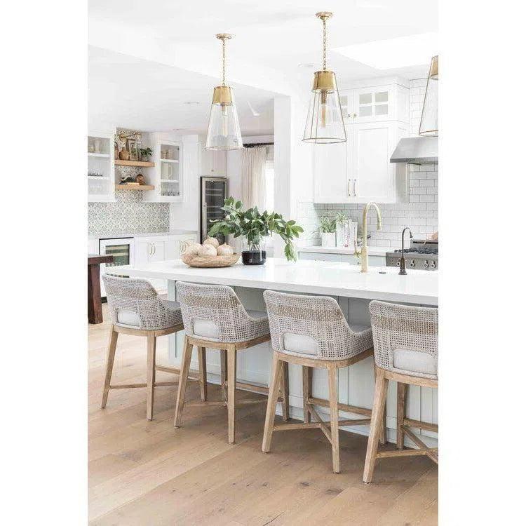 Tapestry Outdoor Counter Stool Rope &amp; Teak-Outdoor Counter Stools-Essentials For Living-LOOMLAN