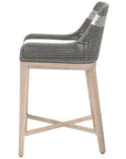 Tapestry Outdoor Counter Stool Teak Wood and Dove Rope-Outdoor Counter Stools-Essentials For Living-LOOMLAN