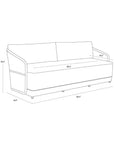 SUNPAN Tavira Fabric With Back Outdoor Couch
