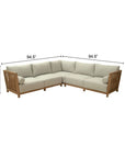 Zuo Modern Teras Olefin Fabric Outdoor Sectional Sofa