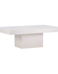 Terrace Concrete Coffee Table - Ivory White Outdoor Coffee Table