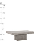 Terrace Concrete Coffee Table - Slate Gray Outdoor Coffee Table