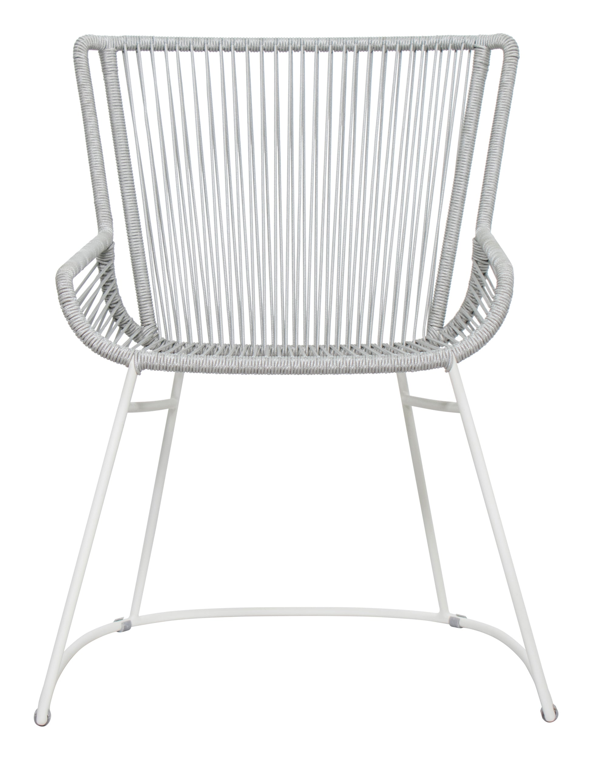 The Dane Dining Arm Chair Set of Two - Grey Outdoor Dining Chairs