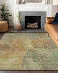 LOOMLAN Rugs Theodara Aloe Washable Indoor-Outdoor Rug