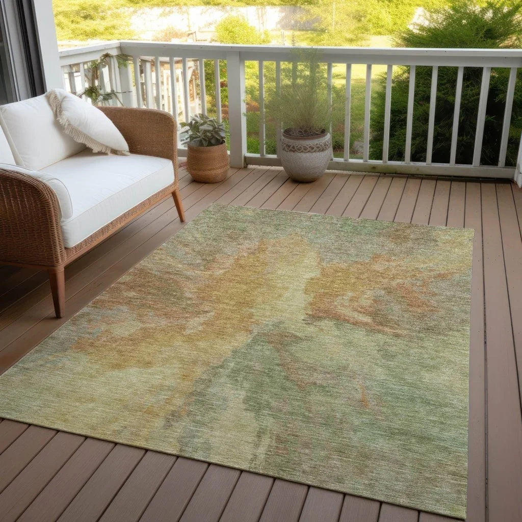 LOOMLAN Rugs Theodara Aloe Washable Indoor-Outdoor Rug