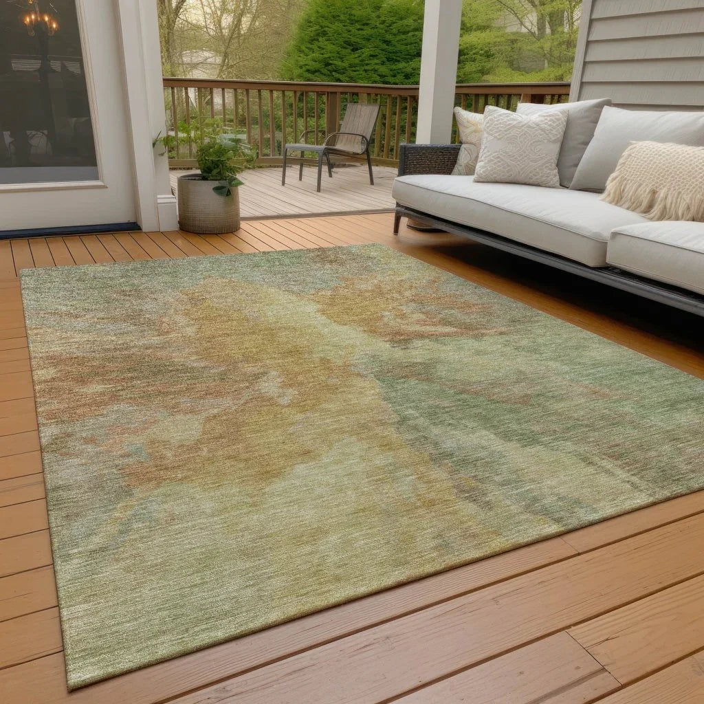 LOOMLAN Rugs Theodara Aloe Washable Indoor-Outdoor Rug
