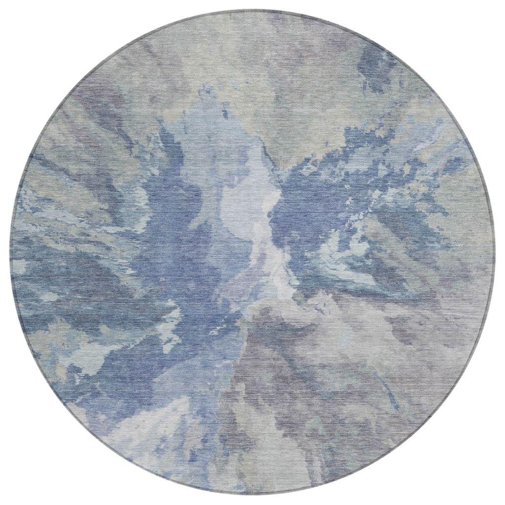 LOOMLAN Rugs Theodara Denim Washable Indoor-Outdoor Rug