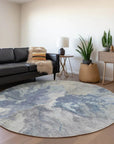 LOOMLAN Rugs Theodara Denim Washable Indoor-Outdoor Rug