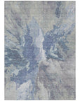 LOOMLAN Rugs Theodara Denim Washable Indoor-Outdoor Rug