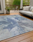 LOOMLAN Rugs Theodara Denim Washable Indoor-Outdoor Rug