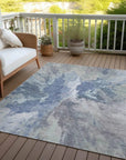 LOOMLAN Rugs Theodara Denim Washable Indoor-Outdoor Rug