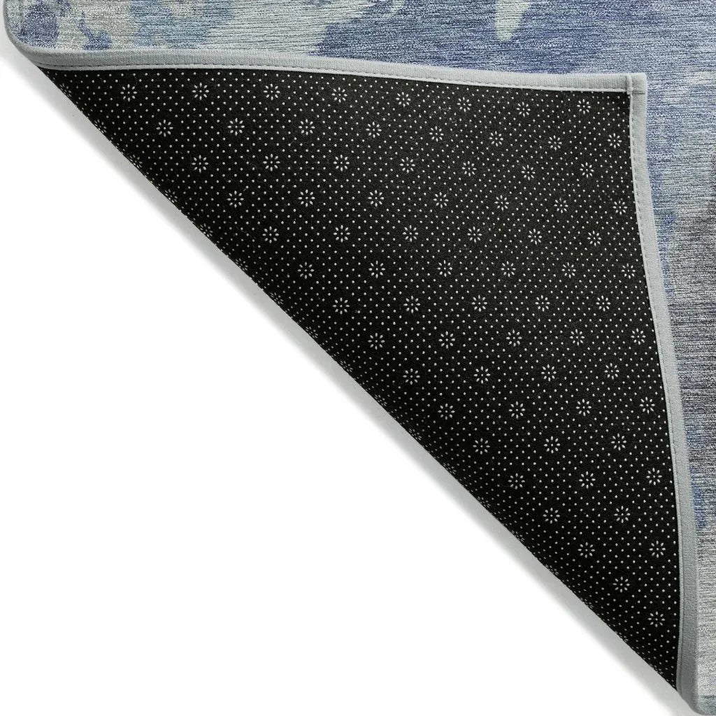 LOOMLAN Rugs Theodara Denim Washable Indoor-Outdoor Rug