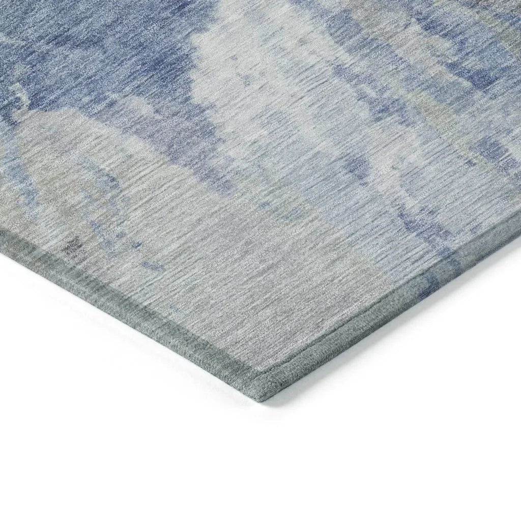 LOOMLAN Rugs Theodara Denim Washable Indoor-Outdoor Rug