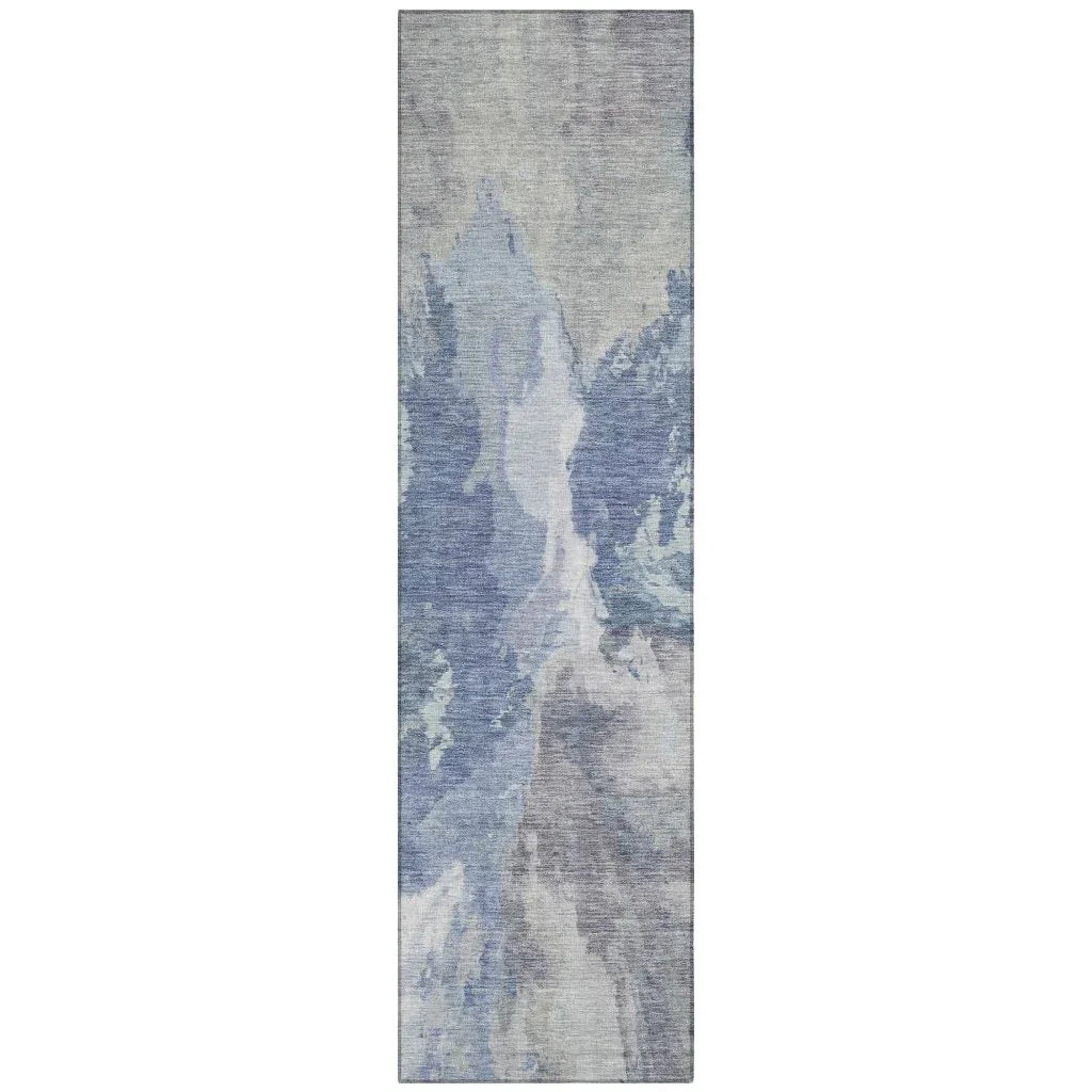 LOOMLAN Rugs Theodara Denim Washable Indoor-Outdoor Rug