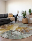 LOOMLAN Rugs Theodara Gold Washable Indoor-Outdoor Rug