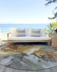 LOOMLAN Rugs Theodara Gold Washable Indoor-Outdoor Rug